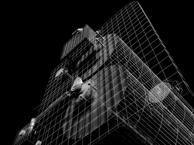 Modelo CAD 3D de componente industrial
